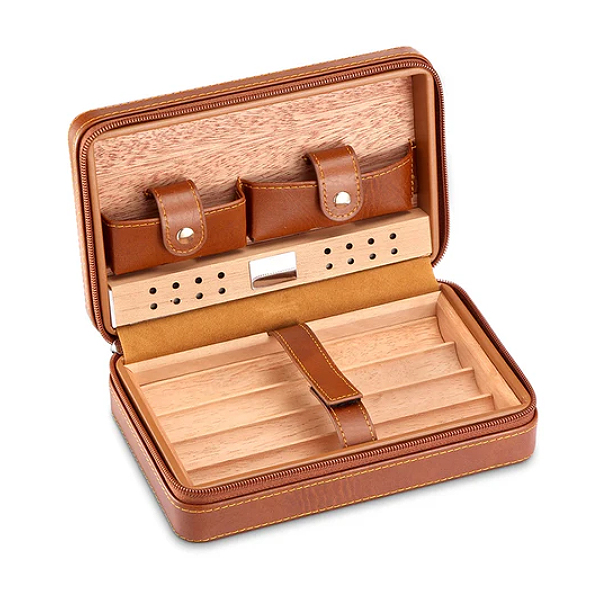 Portable Luxury Lined Cigar Box